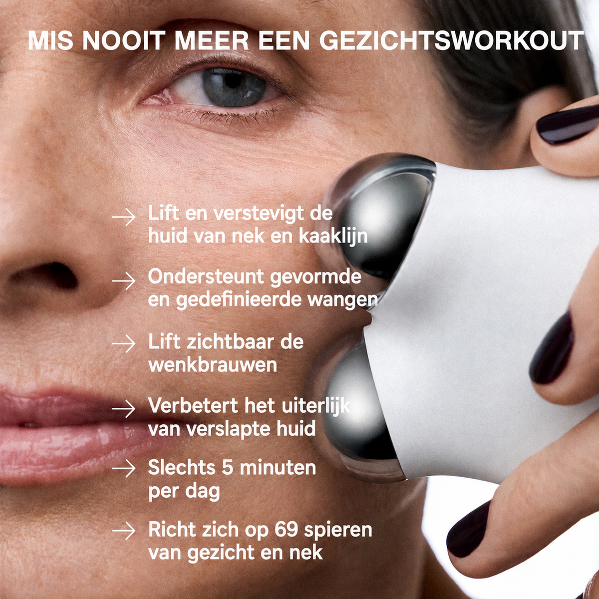 Velouria Glow - EMS Microcurrent Gezichtsapparaat